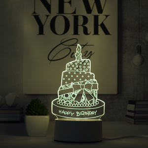 Lámpara led de noche personalizada para niños, iluminación decorativa 3d de acrílico para habitación interior - Product Image 3