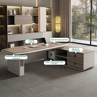 Bureau de direction moderne, durable et écologique, style simplicité élégante, table de bureau peinte au four
