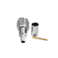 Adaptateur à sertir Mini-UHF mâle 50ohm connecteur coaxial RF pour câble RG58 195 Modems de câble aérien d'antenne