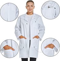 Blouses médicales unisexes de haute qualité pour hôpital, blouses blanches, blouses de laboratoire, respirantes, en coton et polyester, pour hôpital