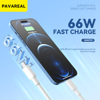 Câble de charge rapide Type-C vers Type-C PAVAREAL 5M ultra-long 66W 5A avec gaine en PVC tressé pour téléphone portable