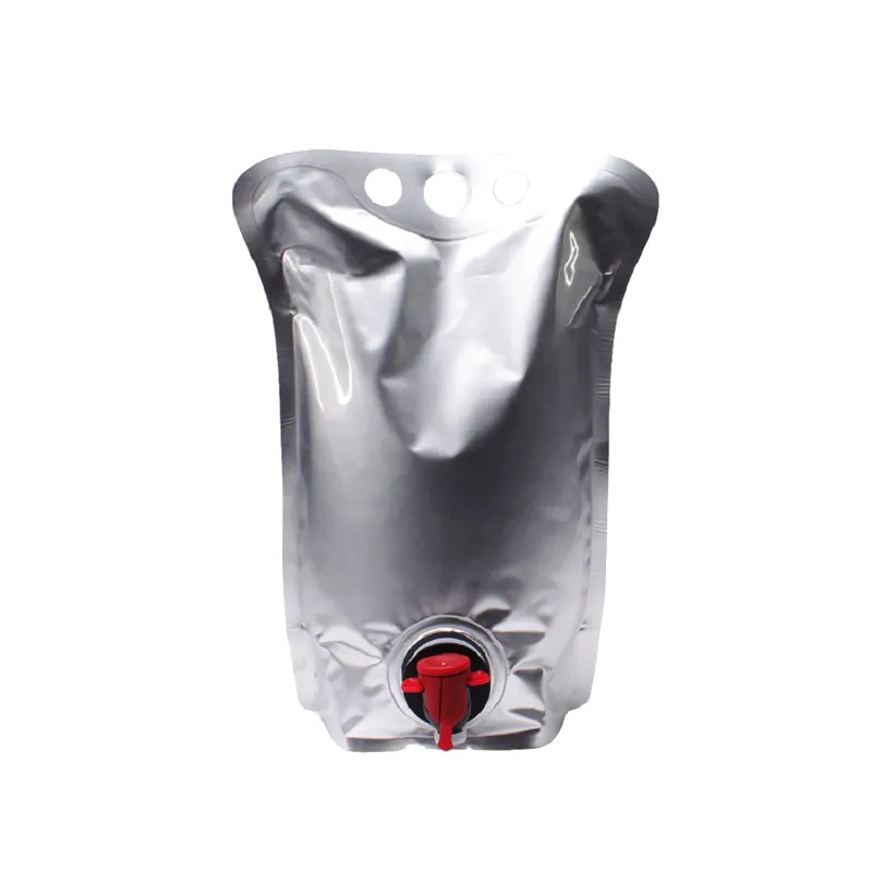 1000L 70Microns White NY/PA/CPP Food Grade Aluminum Foil Waterproof Plastic Juice Wine BIB Bag In Box Packaging Bag With Valve