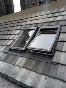 垂直ルーバー二重ガラスアルミニウム合金天窓用ローリングオープンスタイル - Product Image 1