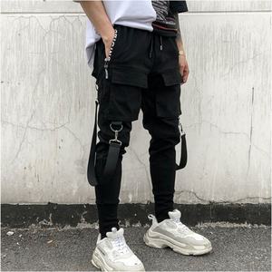 NEW Hot Side Pockets Pencil Pants Mens Hip Hop Patchwork Cargo Ripped Sweatpants Joggers Trousers Male Fashion Full Length Pants - Product Image 1