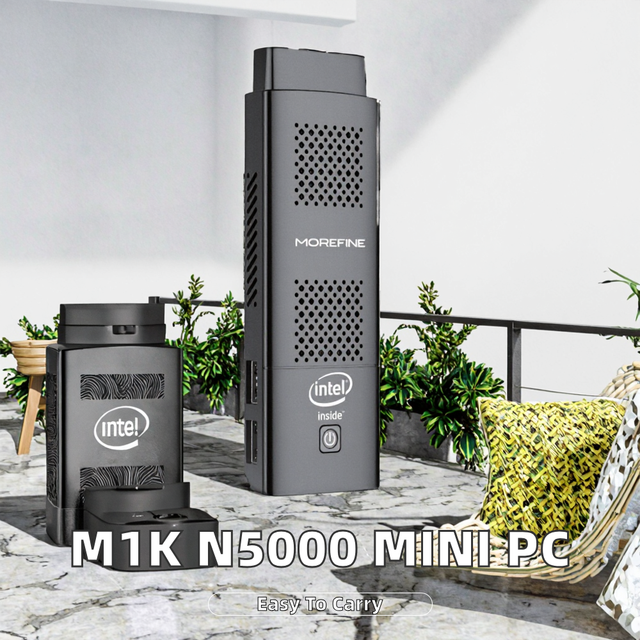 M1K Computer Stick Mini PC 8GB DDR4 RAM 4K Video Memory SSD Hard Intel HD Graphics Quad for Office Home Gaming
