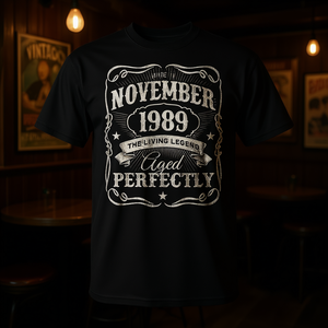 Camiseta vintage de cumpleaños de noviembre de 1989, Aged Perfectly Living Legend - Product Image 3
