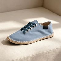 Espadrilles en toile pour hommes, respirantes, imprimées, à semelle plate en caoutchouc, bout rond, pour le printemps et l'été, chaussures décontractées en gros