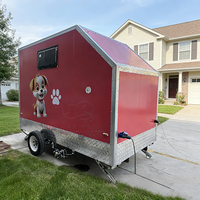 Camion de toilettage mobile de luxe pour animaux de compagnie, salon pour chiens et chats, remorque avec climatisation et rangement