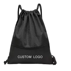 Feifei mochila personalizada de poliéster, com cordão grande para academia