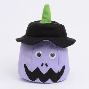 Seau à bonbons d'Halloween personnalisé lumineux en forme de citrouille, réutilisable, effrayant, avec lumière LED - Product Image 6
