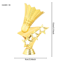 Composants de trophée de badminton en plastique durable de haute qualité DEMO – Prix moderne pour compétitions sportives et remises de diplômes