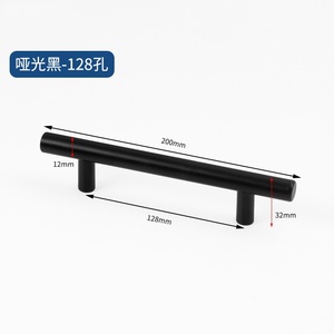 El mejor vendedor Manija de acero inoxidable T Manija hueca sólida Puerta de armario de gabinete de doble orificio Manija de accesorios de hardware para muebles - Product Image 4