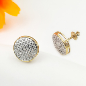 Vente en gros <span class=keywords><strong>pas</strong></span> <span class=keywords><strong>cher</strong></span> prix véritable bijoux en or 10K 14K 18K <span class=keywords><strong>boucle</strong></span> <span class=keywords><strong>d</strong></span>'<span class=keywords><strong>oreille</strong></span> avec <span class=keywords><strong>diamant</strong></span> coupe ronde <span class=keywords><strong>boucle</strong></span> <span class=keywords><strong>d</strong></span>'<span class=keywords><strong>oreille</strong></span> Hiphop bijoux pour hommes femmes - Product Image 2