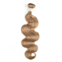 Beaux cheveux humains 100% teints en blond cendré vague de corps 8-30 pouces faisceaux d'extensions de cheveux pour les perruques des femmes