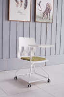 Chaise de bureau avec dossier, chaise de formation pliable, chaise de conférence, cadre en fer et plastique PP de haute qualité, garantie de 2 ans