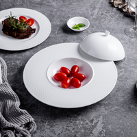 Assiettes en Porcelaine Fine Blanche en Gros pour Restaurants – Services de Vaisselle Carrés en Céramique – Ensemble de Vaisselle de Dîner en Porcelaine