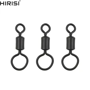 1000 pièces en vrac, émerillons de pêche à la carpe avec grand œillet en métal, taille 4 #   Accessoires de pêche à la carpe avec émerillon rotatif AG171 - Product Image 1