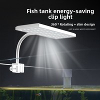 Aquarium, petit bassin rectangulaire en plastique, lumière à clip, économie d'énergie, haute luminosité, lumière LED pour plantes aquatiques, anti-algues