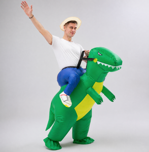 Costume gonflable transfrontalier d'Halloween Tyrannosaurus Rex, accessoire <span class=keywords><strong>de</strong></span> performance amusant pour animaux, costume gonflable <span class=keywords><strong>de</strong></span> dinosaure à chevaucher - Product Image 5