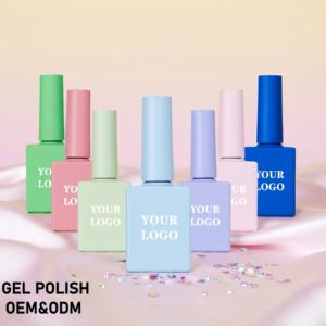 Kit de vernis à ongles gel professionnel 15 ml 2026 sans HEMA, avec couche de finition en résine, certifié, gel UV pailleté néon - Product Image 1