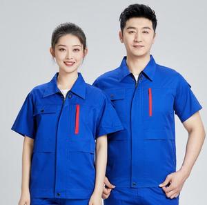 TN6261 Hochwertiges Kurzarm-Arbeitsuniform-Set für Herren Warnschutz-Arbeitskleidung mit Individuellem Logo für Baustellen - Product Image 4