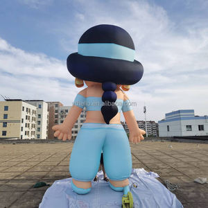 ตุ๊กตาเป่าลม LED รูปตัวการ์ตูนเด็กผู้หญิง มาสคอตเจ้าหญิงจัสมินเป่าลม พร้อมหางยาว - Product Image 5