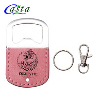 Ouvre-bouteille en cuir PU à impression personnalisée Double face par Sublimation