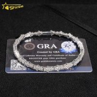 Nouveautés Haute Qualité Mode Glacé Croix 3MM Fleur 925 Collier En Argent Moissanite Chaîne De Tennis