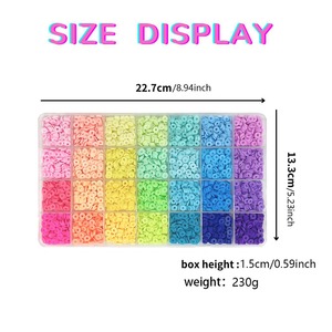 Polymer Clay Beads 28 Colors 6mm Round <b>DIY</b> Jewelry Making <b>Kit</b> For Bracelets Necklaces Beadwork - Product Image 2