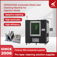Machine de nettoyage au laser automatique CNC CKMACHINE, machine de décapage de peinture au laser 300W pour moules d'injection et bois