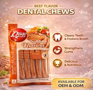 Premium Chicken Beef Milk Flavor Dental Chews for Pets | High Protein Grain-Free <b>Oral</b> <b>Care</b> Treats - Product Image 1