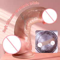 Dildo éjaculant et Dildos à prépuce mobile, Jouets sexuels, Jouet réaliste en silicone 2 en 1 avec fonction d'éjaculation et prépuce pour le plaisir vaginal et anal