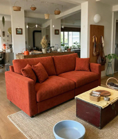 Ensemble de fauteuils modernes compressés sous vide, un siège, tissu, rembourrage en éponge, design ergonomique, pieds en bois, modulaire, pour la maison et le bureau