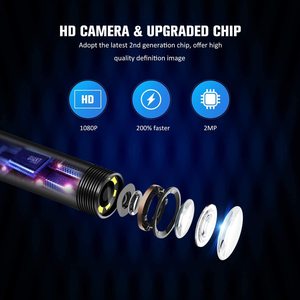 Caméra endoscope industrielle Caméra endoscope 1080P Caméra endoscope d'inspection <span class=keywords><strong>P40</strong></span> avec écran 4.3 'Objectif 8mm Câble dur de 2m - Product Image 3