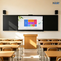 Pizarra Inteligente HRAY de 86 Pulgadas con Panel BOE, 350cd por Metro Cuadrado, CPU Quad Core A55, 4K HDR para Educación en Campus y Uso en Clases
