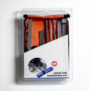 Kit d'affûtage professionnel 7 pièces pour tronçonneuse avec limes rondes, lime plate, guide de mesure de profondeur pour l'entretien <span class=keywords><strong>des</strong></span> chaînes de scie, ensemble d'outils de travail forestier - Product Image 1