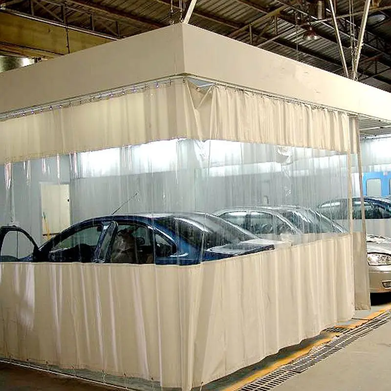 Anti-Riss Super Clear Transparent Wasserdichte Plane Industrial Divider Curtain