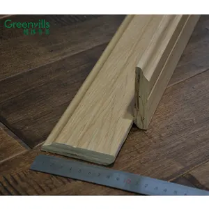 QCFLOOR buona qualità in legno massello battiscopa pavimento in rovere naturale battiscopa