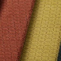 Tissu d'ameublement minimaliste 100% polyester, teint en fil, chenille jacquard tricoté, respirant, occultant, ignifuge, personnalisé pour filles