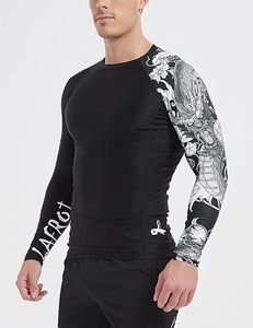 HUGE SPORTS Hombres Splice <span class=keywords><strong>UV</strong></span> Protección solar UPF 50 + Skins Rash Guard Mangas largas - Product Image 5