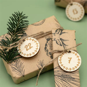 Etiquetas colgantes de madera personalizables para el hogar y la fiesta, adornos decorativos colgantes para árbol de Navidad para manualidades - Product Image 6