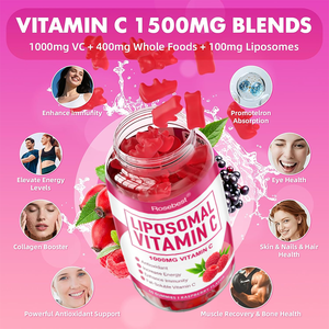 Rosebest Cina Fabbrica Diretta Integratore Personalizzato Formula Organica per Bambini 1000mg Vitamina C Liposomiale e Miscela di Minerali in Gommose - Product Image 2