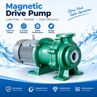 Pompa Sentrifugal Magnetik CQB Berlapis Besi / PTFE 0.5 HP untuk Pasokan Air Bertekanan Rendah, Penggunaan Kimia & Medis
