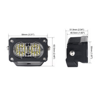 OGA Compact Size 4x4 Led Auxiliary Led Pod Light Driving Beam 2w White Light pour SUV ATVs