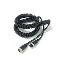 Câble d'extension en spirale M12 4Pin connecteur étanche d'aviation mâle femelle Flexible