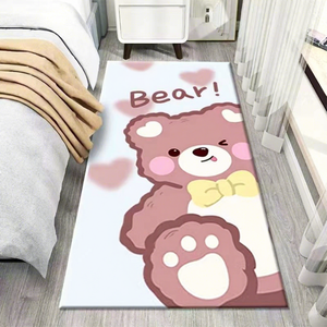 EiffelHome Customizable Cute Cartoon Animal Print Imitation Cashmere Kids Anti-Fall Wear-Resistant Anti-Slip Backing Bedside - Product Image 1