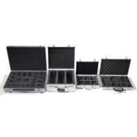Étui portable en aluminium dur gris avec valise de cabine en mousse personnalisée pour appareils médicaux ou autres Support personnalisé OEM