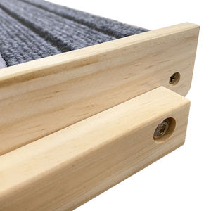 छोटा मध्यम डॉगी लंबा 4 लेवल लकड़ी का फोल्डिंग डॉग सीढ़ी, सोफा बेड के लिए नॉन-स्लिप एडजस्टेबल पालतू रैंप - Product Image 3