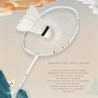 Volant de badminton en plumes d'oie droites de classe A, haute durabilité, sandwich 2 couches, vol stable pour matchs de club, OEM