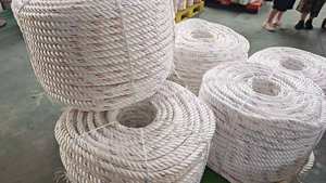 <span class=keywords><strong>Cuerda</strong></span> de Danline de PP de 4 Hebras, Color Blanco con Rojo y Azul, Gran Venta en Indonesia y Malasia - Product Image 4